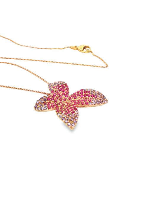 Dea gold fucsia&ametista necklace GOCCIAZZURRA JEWELS | CLDEAOROFUCSIA
